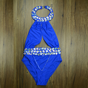 <span class=keywords><strong>Costume</strong></span> da Bagno <span class=keywords><strong>Intero</strong></span> di Alta Qualità per <span class=keywords><strong>Donna</strong></span> con Taglio Alto e Cristalli Strass - Product Image 4