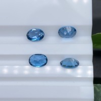 Pierres précieuses facettées de forme ovale 4x3mm~10x8mm de bonne qualité, prix de gros, fabrication de bijoux, topaze bleue de Londres naturelle