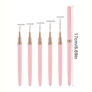 Plastic Nail Art Liner Brush <b>Pen</b> Set Ultra Fine Tip Gel Polish Drawing Carving Custom Logo Tool - Product Image 4