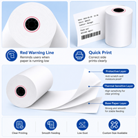 Rouleaux de papier thermique pour TPV, rouleaux de papier thermique 58x40mm 70gsm, rouleaux de reçus avec mandrin de 17mm pour imprimantes TPV, directement de l'usine