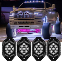 Loyo Prix de vente entier Led Rgb Rock Light 12V Led Rock Lights 4 Pod Led Light pour Atv Suv Rzr Truck Véhicules tout-terrain