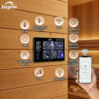 Panneau de commande de sauna universel intelligent WiFi avec application pour la température/l'heure/la musique/l'ECO/l'humidité/l'arôme/le verrouillage de sécurité/la lumière RVB/le mode préféré de l'utilisateur