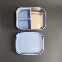 Boîte à lunch multi-compartiments en acier inoxydable 304 pour enfants et écoliers, conteneur alimentaire en métal sans BPA, qualité alimentaire