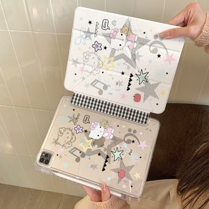 เคสไอแพดลายการ์ตูนน่ารักโน้ตสตาร์ เคที แคท วาย-โฟลด์สำหรับไอแพด มินิ 6 เจนเนอเรชั่น 10 โปร 11 นิ้วแท็บเล็ตแอปเปิล - Product Image 2