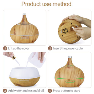 Ultrasonic 400ml Plastic Essential Oil Aromatherapy Humidifier Air Purification 2-8 Hour <b>Timer</b> Power-Off Water Shortage Home Car - Product Image 2