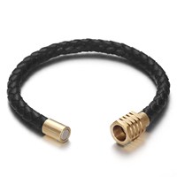 Fermoir magnétique en acier inoxydable 3mm 4mm 5mm 6mm 8mm Boucle en dentelle Fermoirs en cuir pour bracelet à bricoler soi-même Accessoires de fabrication de bijoux