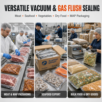 Machine d'emballage sous vide automatique à double transformateur XC-620, pompe 20L, machine de scellage haute capacité pour les produits