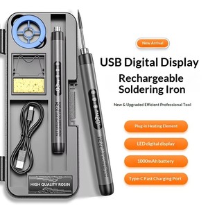 Mini Kit de Soldadura Inalámbrico Recargable por USB con Pantalla Digital, Punta de Aguja Portátil para Reparación de Electrodomésticos y Bricolaje - Product Image 2