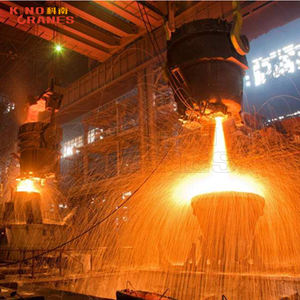 رافعة جسرية علوية ذات عارضة مزدوجة من نوع QDY لرفع الأواني الفولاذية المصبوبة في المصانع - Product Image 3