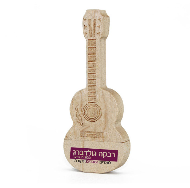 Wooden Guitar Pen Drive Wood Music Instrument USB Flash Drive 32GB 64GB Guitar Pendrives Custom Logo Promotional Gifts