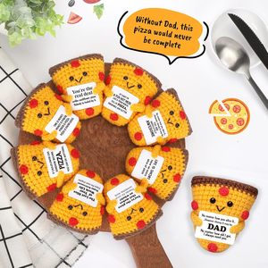 Pizza all'uncinetto fatta a mano, regalo per la Festa del Papà, decorazione artigianale in lana - Product Image 2