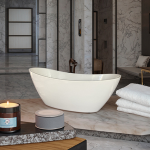 Vasca da Bagno Moderna Autoportante da 170 cm, Ovale, per Immersione Interna in Hotel, Ville o Uso Domestico con Idromassaggio - Product Image 2