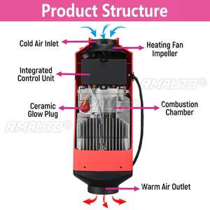 Chauffage de voiture diesel 5KW pour camions, camping-cars, bateaux, bus, avec écran LCD, interrupteur à clé et télécommande, idéal pour l'hiver - Product Image 5