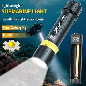 ไฟฉายดำน้ำ XHP70 5000mAh แบบชาร์จไฟได้ ไฟ LED สำหรับใช้งานใต้น้ำ - Product Image 5