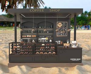 ตู้โชว์เคาน์เตอร์ร้านกาแฟทันสมัยพร้อมไฟ LED สำหรับจัดแสดงสินค้าบนเคาน์เตอร์กาแฟ - Product Image 1
