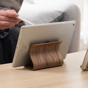 Portatile semplice creativo in legno per telefono supporto per cruscotto flessibile ruotare compatibile <span class=keywords><strong>iPad</strong></span> per uso domestico TV Video Watching - Product Image 3