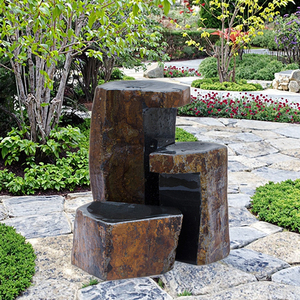 Produit extérieur moderne <span class=keywords><strong>de</strong></span> jardin <span class=keywords><strong>de</strong></span> fontaine <span class=keywords><strong>de</strong></span> cascade <span class=keywords><strong>de</strong></span> <span class=keywords><strong>pierre</strong></span> <span class=keywords><strong>de</strong></span> basalte pour la décoration extérieure - Product Image 3