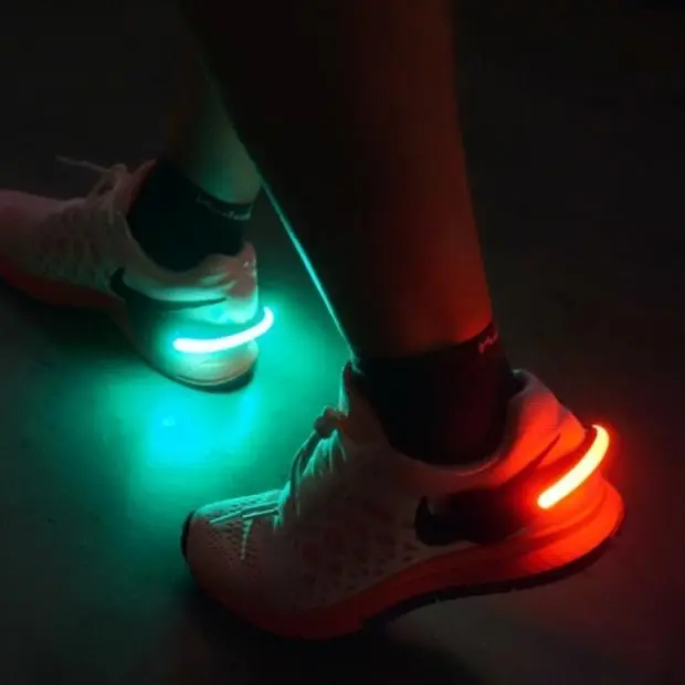 LED Running light up flashing Night lamp Luminous Safety Led Shoe Clip Light Waterproof Warning Sports Running Light Flashing