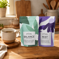 Sachets d'emballage personnalisés anti-humidité à soufflet latéral en PET/PE pour thé et café
