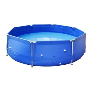 Summer 10 Foot x 30 Inch Outdoor Large Metal Frame Swimming Pool Backyard Family Above Ground Swimming Pool Frame Pool