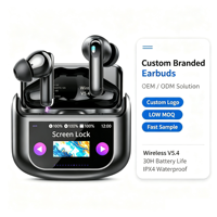 Écouteurs sans fil intra-auriculaires OEM Fashion TWS ANC ENC HE-076D avec 4 micros et écran tactile, idéaux pour les cadeaux d'affaires