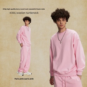 2024 primavera otoño nueva <span class=keywords><strong>marca</strong></span> <span class=keywords><strong>de</strong></span> moda americana <span class=keywords><strong>sudaderas</strong></span> con capucha para hombres 430g peso pesado cuello <span class=keywords><strong>de</strong></span> rizo Color sólido estilo básico - Product Image 6