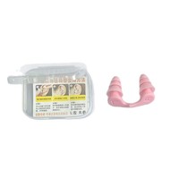 Bouchons d'oreilles réutilisables en silicone anti-bruit à 3 couches, imperméables, pour la natation, le sommeil, la plongée, le surf, protection douce et confortable pour les oreilles