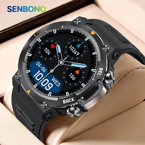 SENBONO MAX18 круглые популярные спортивные умные часы Мужчины AMOLED большой экран ответ на звонки длительный режим ожидания Женщины Мужчины умные часы для IOS Android