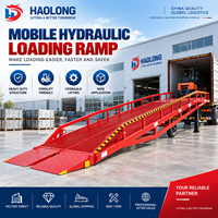 Rampe de chargement de conteneurs, rampe de quai mobile hydraulique robuste, hauteur réglable pour le chargement et le déchargement de marchandises par chariot élévateur