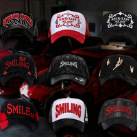 Nouvelle Arrivée 2026 Casquette de Baseball Unisexe Hip-hop Broderie Strass Flamme Barbas Chrome Doublure Satinée avec Logo Personnalisé