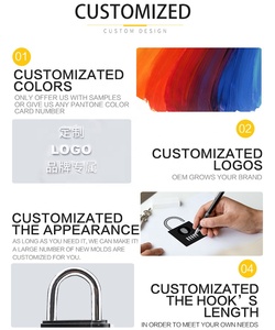 Mosquetón de forma cuadrada de 3 dígitos, nuevo diseño, candado combinado para casco de bicicleta, código de seguridad, candado combinado para uso en exteriores, novedad de 2017 - Product Image 6