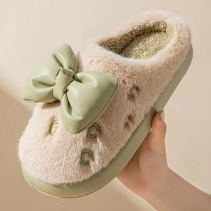Pantuflas Premium para Mujer con Suela de EVA y Lazo, Nuevo Diseño con Forro Térmico de Felpa para Otoño e Invierno, Precio Razonable - Product Image 6