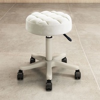 Tabouret de Salon de Beauté en Plastique 2026 avec Roulettes Pivotantes, Hauteur Réglable, pour Maquillage, Coiffure, Manucure, Barbier, Bar