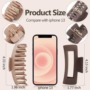 2024 nouvelles pinces à cheveux carrées transparentes en gros pour femmes accessoires pinces à cheveux rectangulaires carrées de couleur unie - Product Image 5