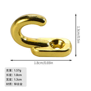 Gancho Colgante de Pared para Cocina de Aleación de Zinc, Diseño Moderno de un Solo Orificio, Desmontable, con Riel Deslizante de Amortiguación Única - Product Image 3