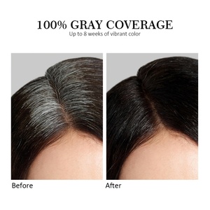 Tinte Permanente para el Cabello con Ginseng, 500 ml, a Base de Hierbas Naturales, de Uso Profesional, Bajo en Amoníaco, Color Negro - Product Image 5