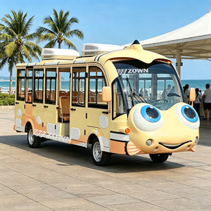 Autobús eléctrico cerrado de 13 plazas con esquema de pintura personalizado para transferencias en zonas de complejos turísticos y villas. - Product Image 1