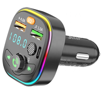 Cargador de Coche USB Doble, Kit de Coche Manos Libres con Bluetooth, Reproductor MP3, Modulador de Coche, Transmisor de Radio FM Inalámbrico