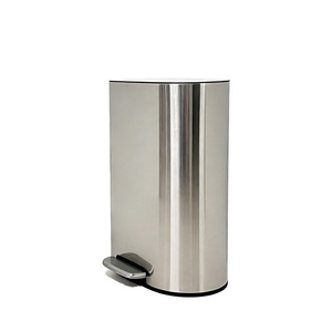 Venta de Fábrica: <span class=keywords><strong>Cubo</strong></span> de <span class=keywords><strong>Basura</strong></span> Ovalado de Acero Inoxidable de Gran Capacidad con <span class=keywords><strong>Pedal</strong></span>, Ecológico para Uso Interior/Exterior - Product Image 4