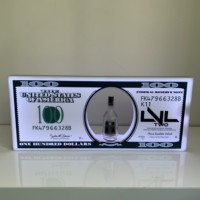 Présentateur d'affichage de bouteille en forme de dollar Glorifier de bouteille de LED écologique VIP pour la publicité pour des événements et des barres de nuit