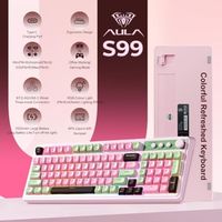 OEM ODM Wireless Gaming Keyboard Creamy Computer Keyboard 99 Key Membrane Keyboard with Number Pad RGB Backlit TriMod