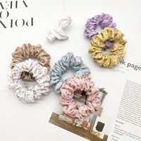 Ikat Rambut Scrunchie Kuning Lucu Custom Grosir untuk Wanita, Dekorasi Kain, Hadiah untuk Anak Perempuan, Scrunchie untuk Rambut Tebal