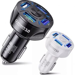 ที่ชาร์จโทรศัพท์ในรถยนต์แบบ QC3.0ที่ชาร์จในรถยนต์แบบ4USB ที่ชาร์จในรถแบบเร็ว QC3.0ที่ชาร์จในรถ2.1A ที่ชาร์จในรถหนึ่งถึงสี่ - Product Image 3
