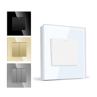 Interrupteur tactile Tawoia Europe 86 mm, panneau en verre, plastique et aluminium, interrupteur mural de luxe, 240 V, interrupteur à capteur tactile électrique, fabrication en usine