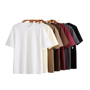เสื้อยืดคอกลมทรงปกติ ผ้าคอตตอนถักคุณภาพสูง 100% น้ำหนัก 230GSM สำหรับผู้ชาย สกรีนโลโก้ได้ สีขาวล้วน สไตล์สตรีทแวร์ แขนสั้น - Product Image 1