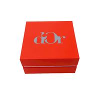 Boîte cadeau rigide en carton pour montre, rouge et blanc, design de luxe, emballage rouge mat, boîte en papier imprimée pour bijoux, 5 pièces