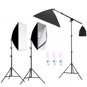 Kit de Iluminación de Estudio Fotográfico con 3 Softboxes, Soporte de Luz, Bombilla de Relleno, Equipo de Fotografía y Video con la Mejor Calidad - Product Image 1