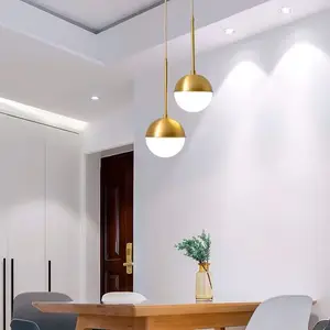 아크릴 지구 공 펜던트 빛 현대 가정 장식 매달려 조명 led 펜던트 램프