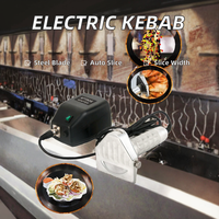 Nouvelle machine à découper automatique électrique en acier inoxydable pour doner, shawarma et kebab KS80S, épaisseur réglable, portable 2