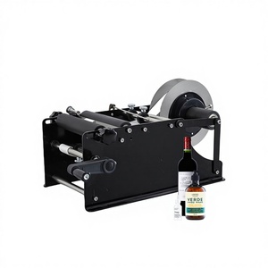 Machine d'étiquetage manuelle pour bouteilles rondes, machine d'emballage, machine d'étiquetage pour canettes de bière, vin, colle, autocollants - Product Image 1